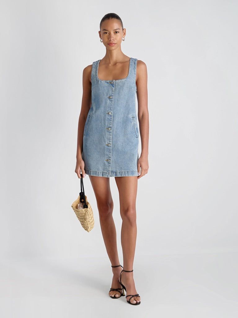 90s Denim Sleeveless Mini Dress