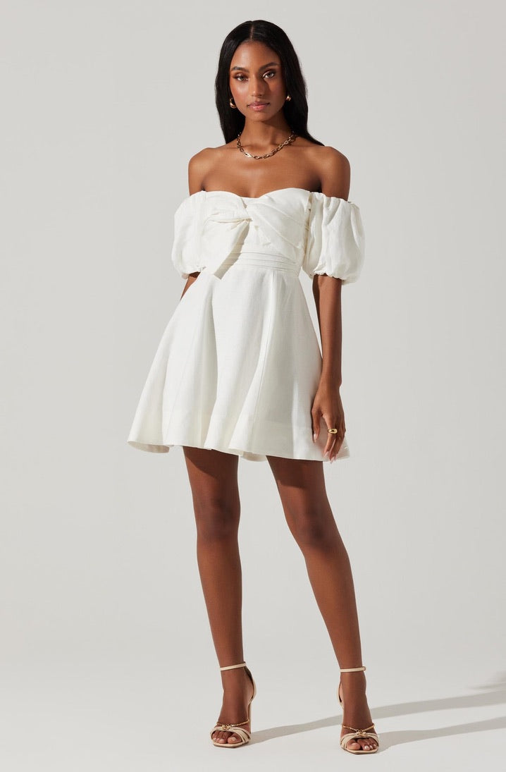 ula off-shoulder mini dress Ula Off The Shoulder Mini  Shop LOA Clothing
