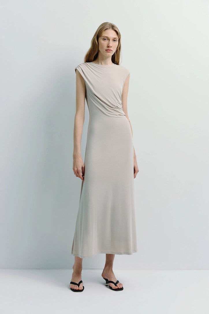 Gianna Midi Dress Oat / XS Gianna Midi Dress Oat / XS
