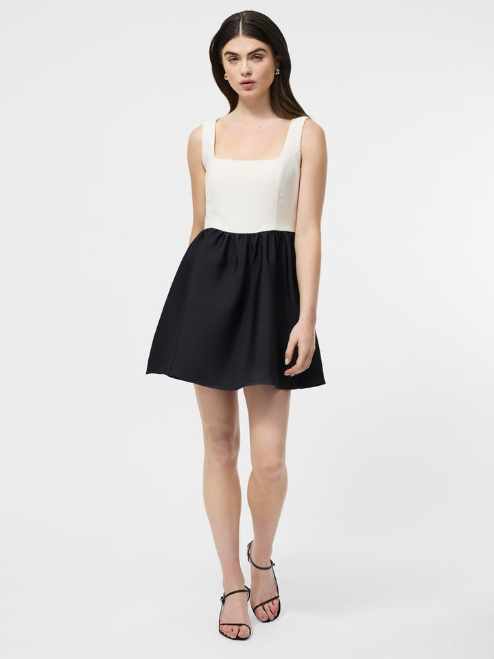 Structured Square Neck Sleeveless Mini Dress