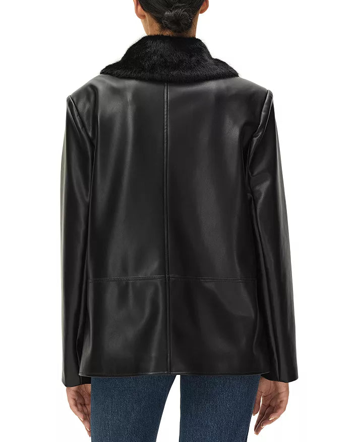 Maud Faux Fur Vegan Leather Jacket