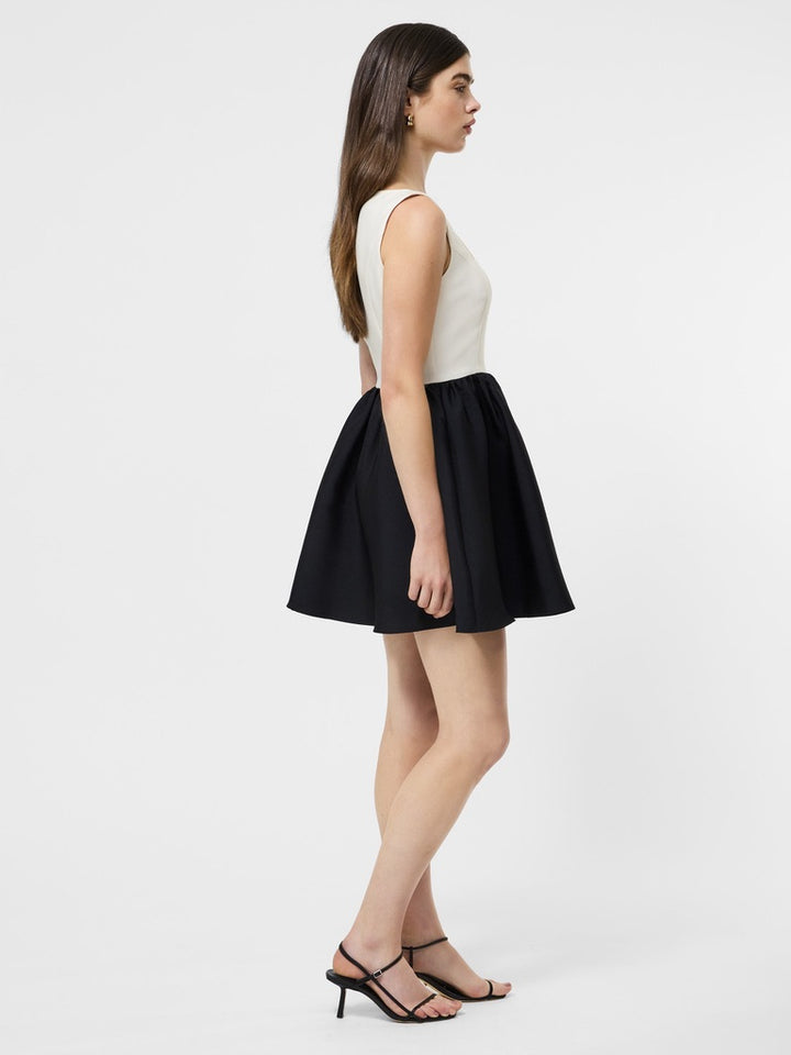 Structured Square Neck Sleeveless Mini Dress