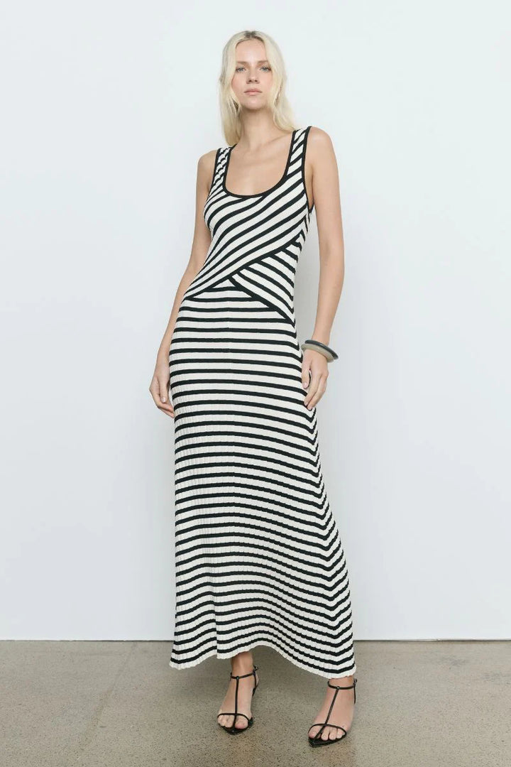 Solene Stripe Knit Dress