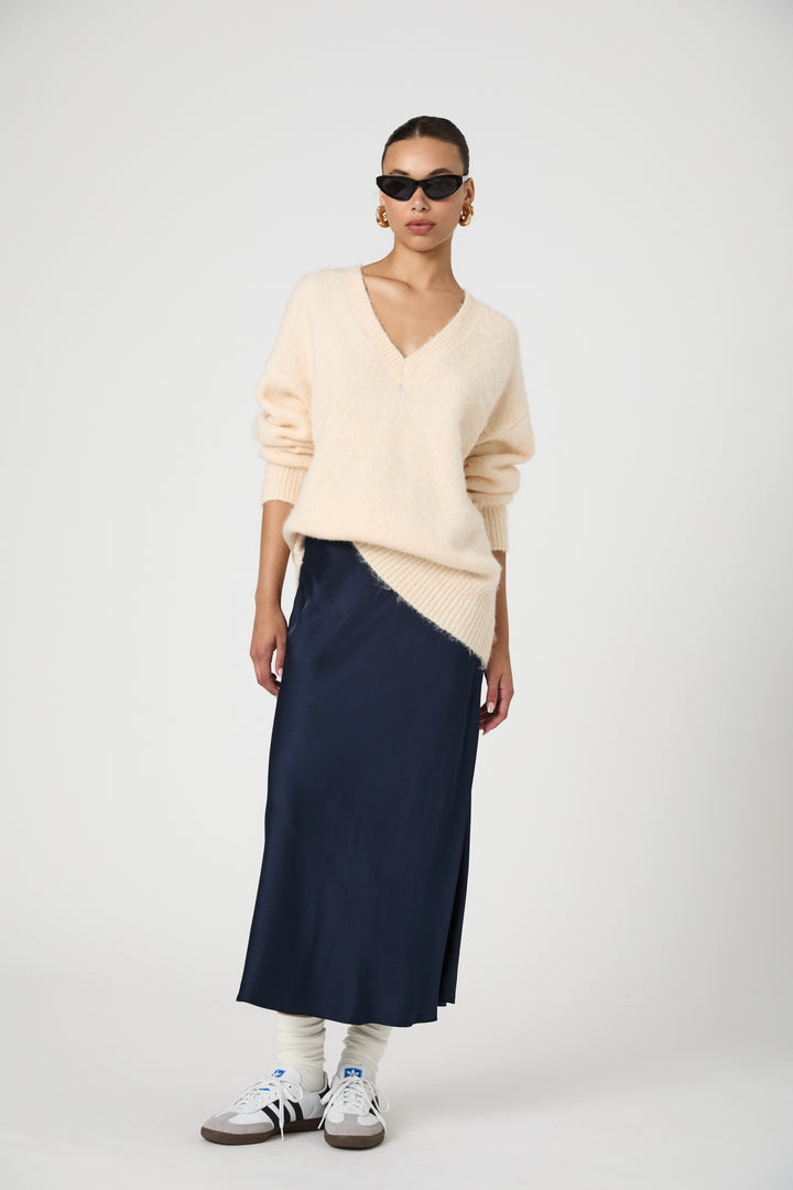 Fluffy V-Neck Sweater