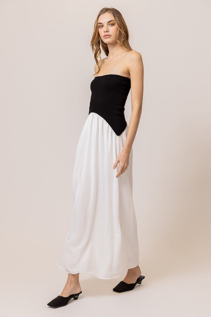Saloma Mix Media Dress