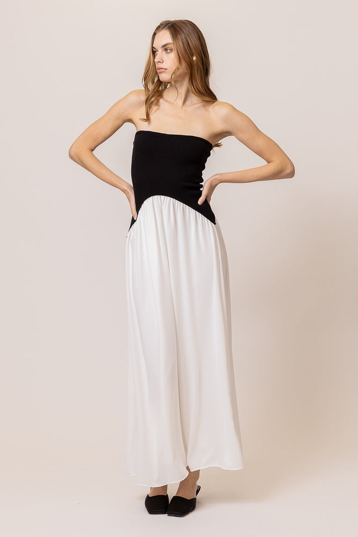 Saloma Mix Media Dress