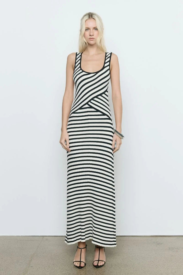 Solene Stripe Knit Dress
