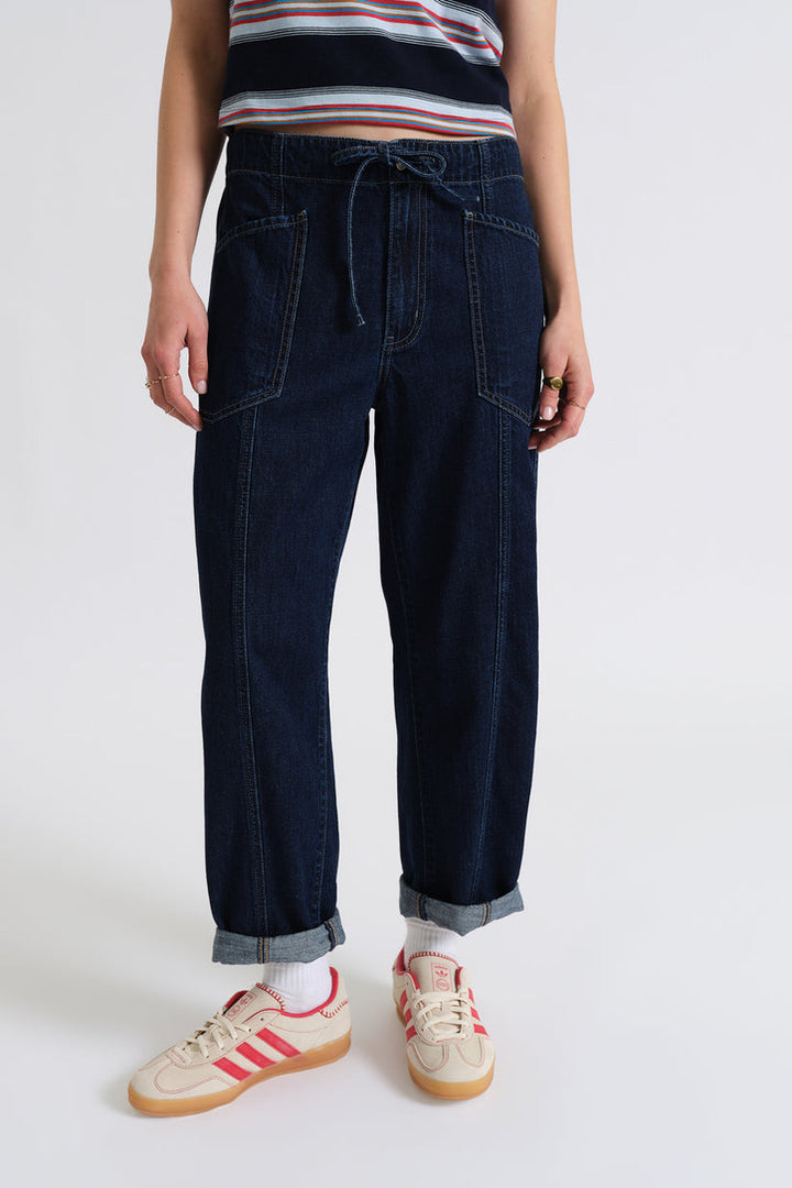Villa Drawstring Barrel Jean