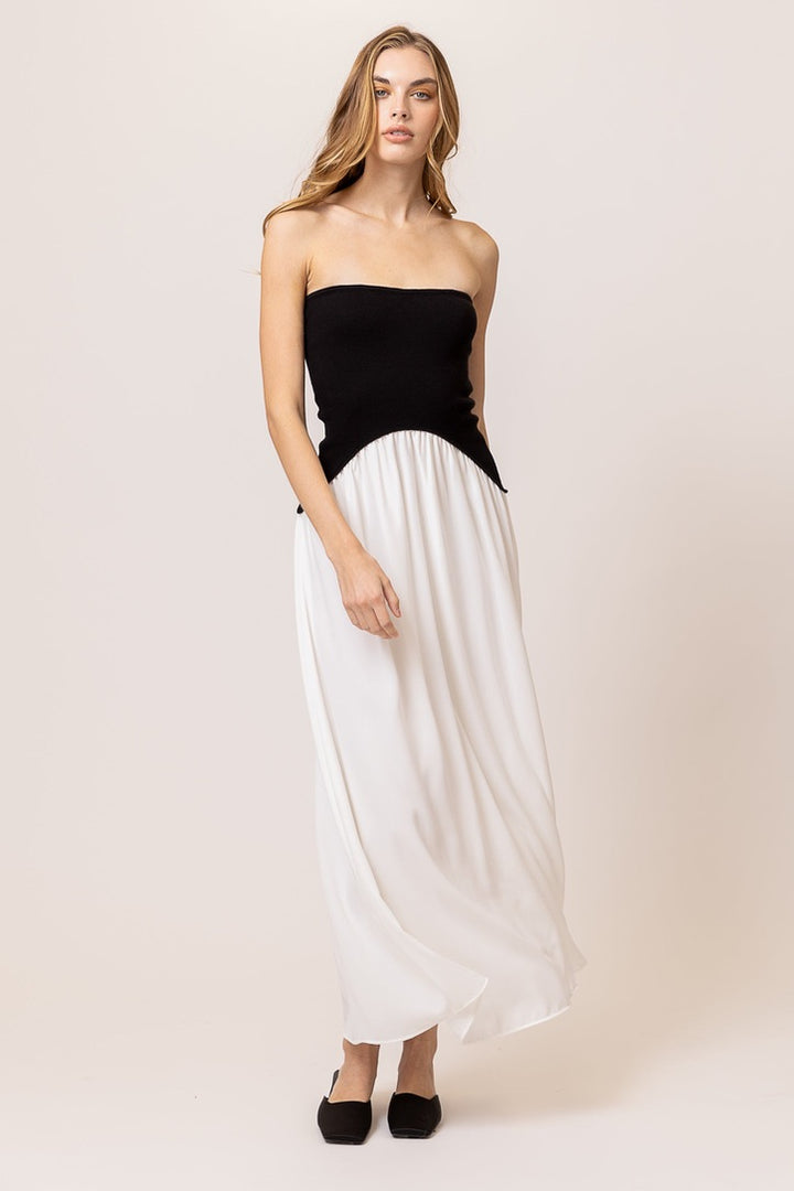 Saloma Mix Media Dress