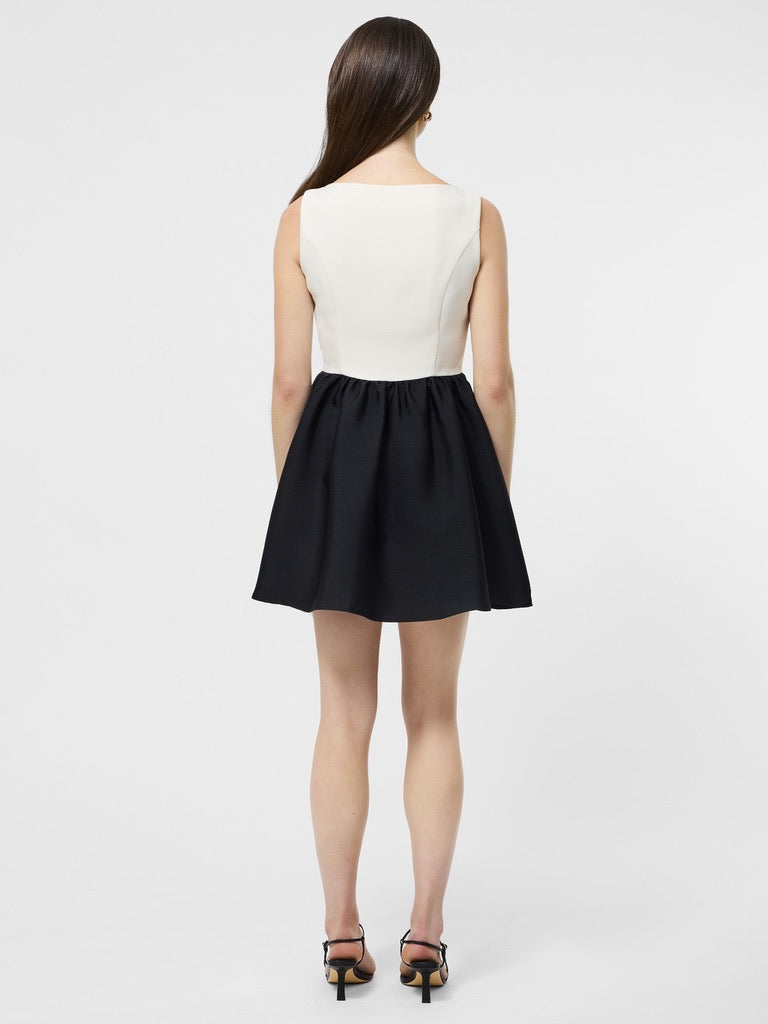 Structured Square Neck Sleeveless Mini Dress