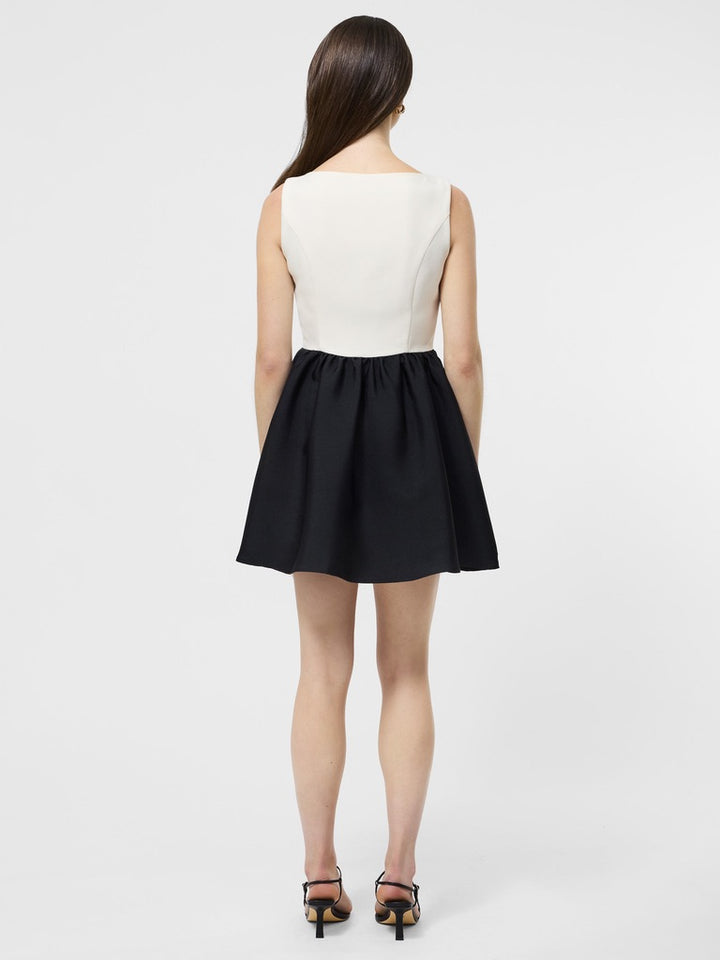 Structured Square Neck Sleeveless Mini Dress