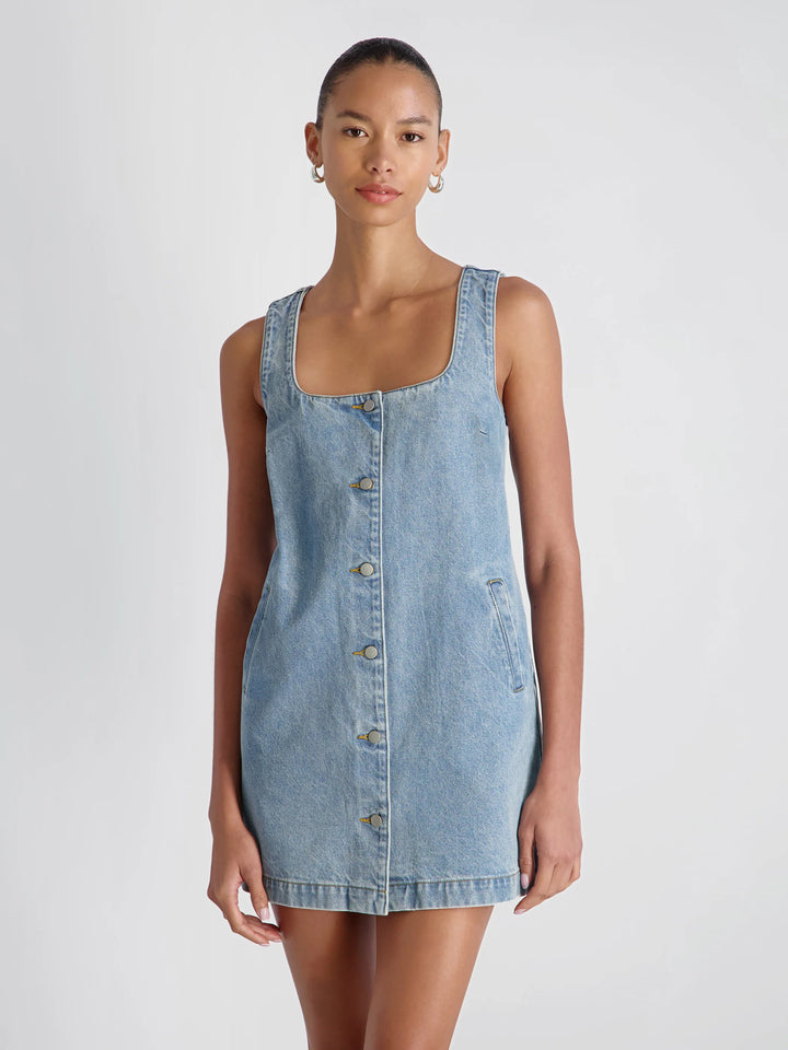 90s Denim Sleeveless Mini Dress