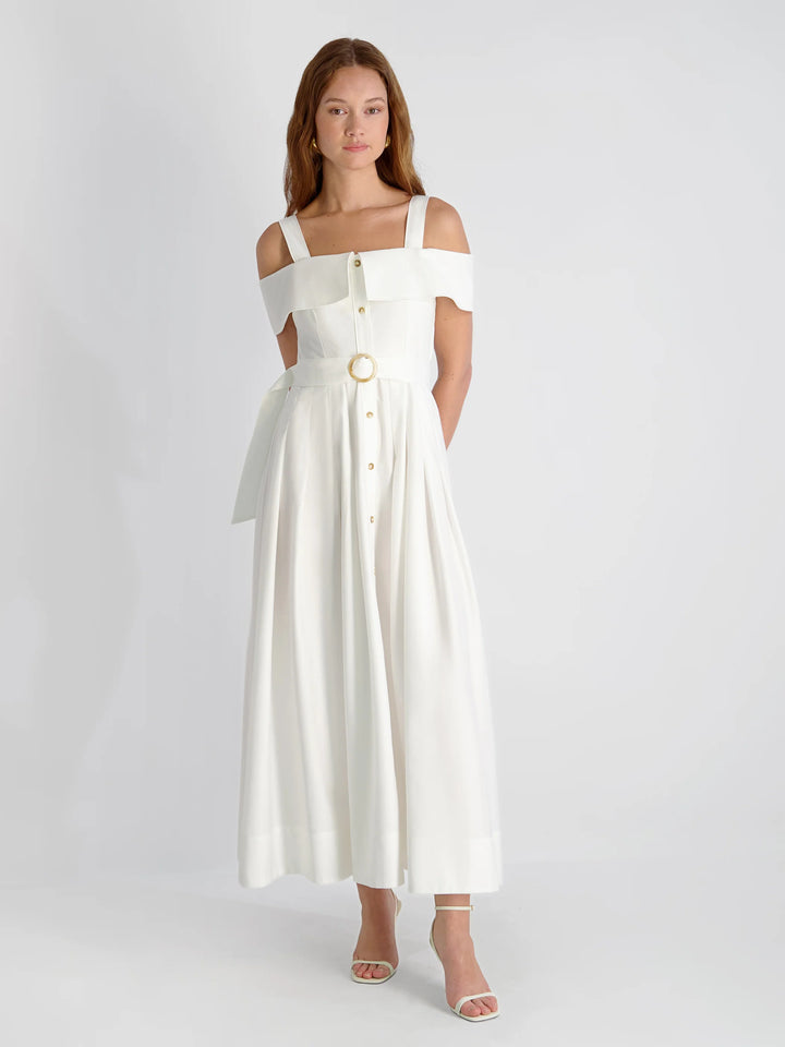 Fluid Rayon Midi Dress