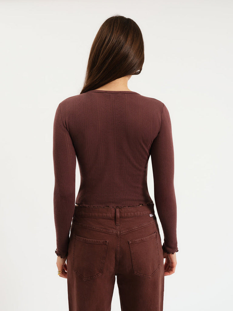 Waverly Pointelle Crewneck Tee