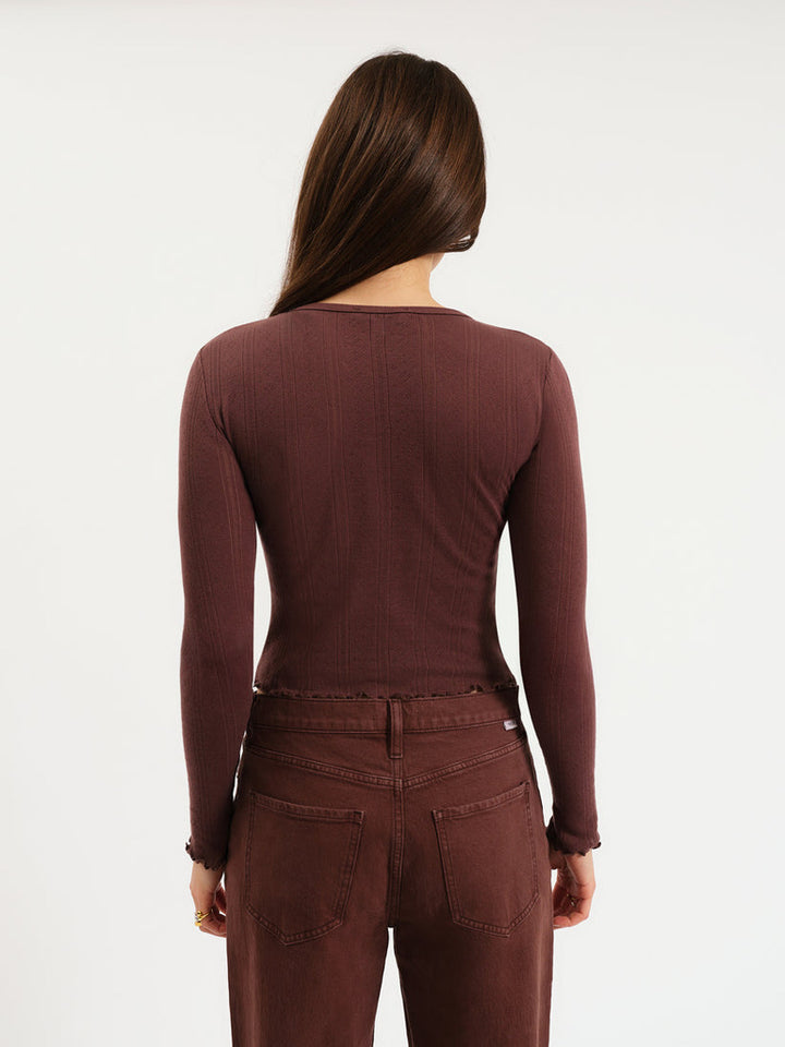 Waverly Pointelle Crewneck Tee