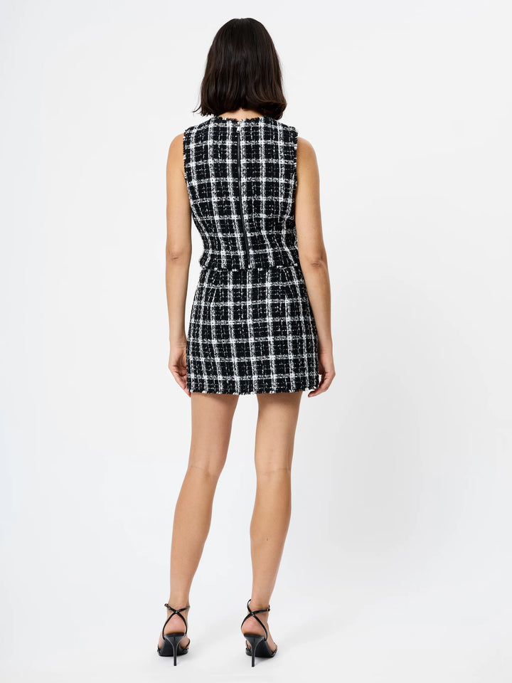 Windowpane Tweed Crop Top