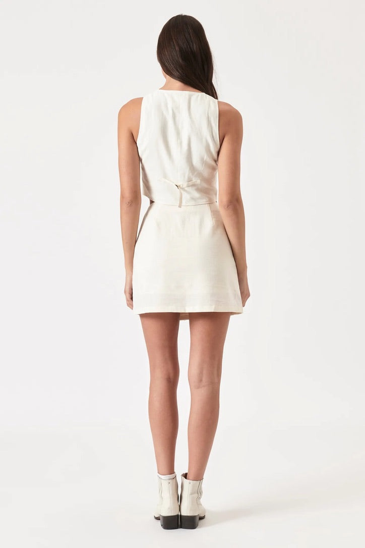 Francoise Linen Mini Skirt