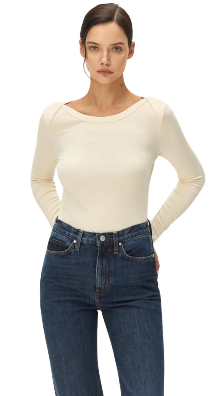 Arlette Long Sleeve Boat Neck Top