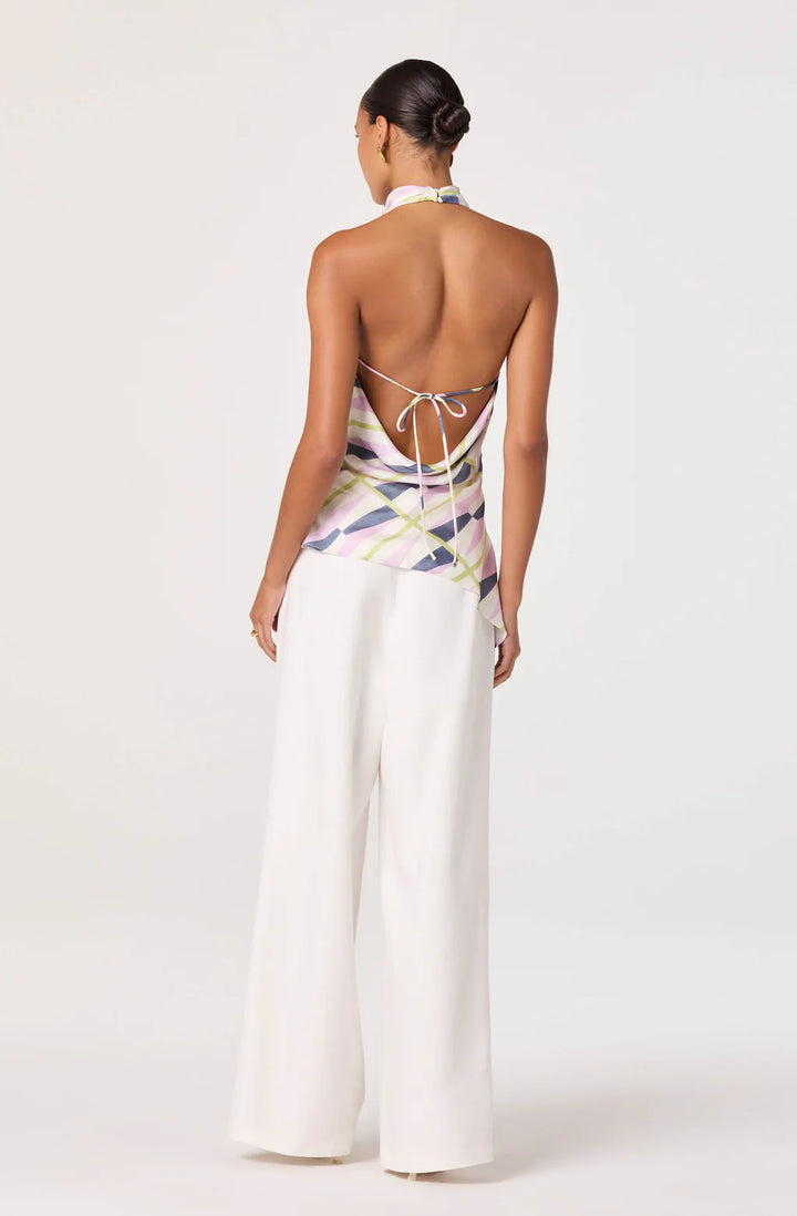 Bristol Print Cowl-Neck Halter