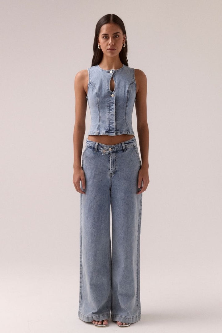 Etch Denim Top