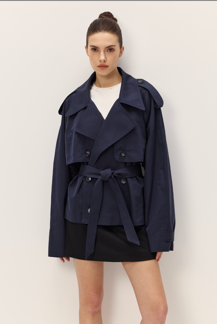Eleanor Cropped Trench Coat