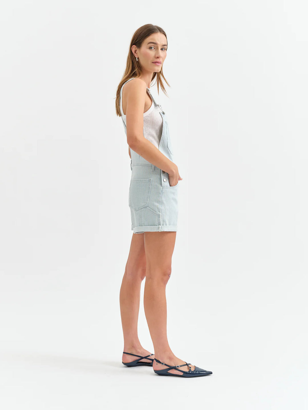 Baby Blue Short Overalls