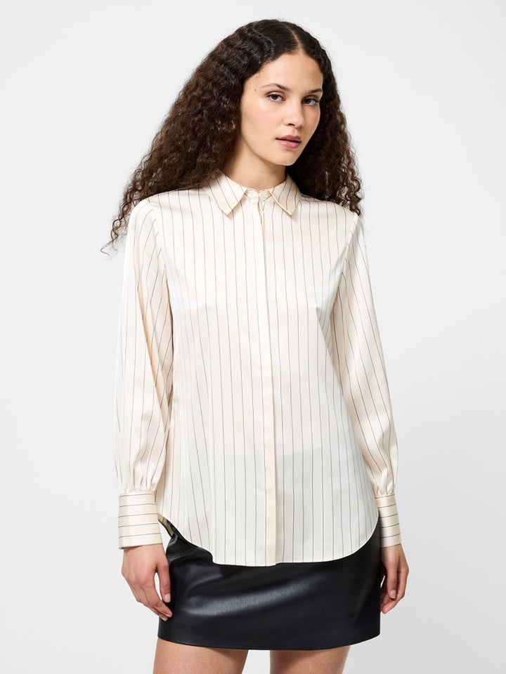 Satin Pinstripe Blouse