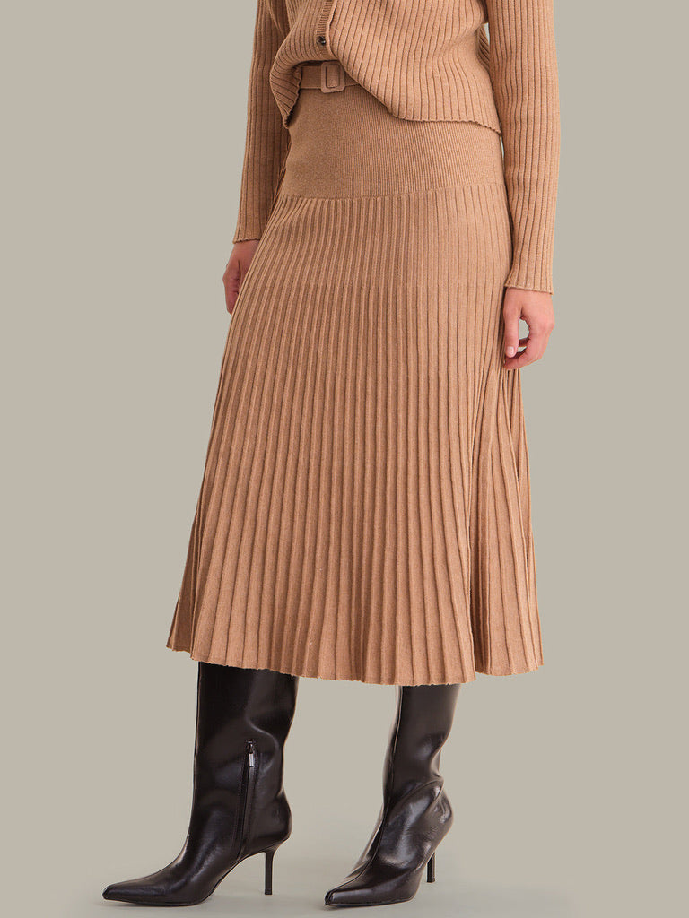 Rory Pleated Midi Skirt