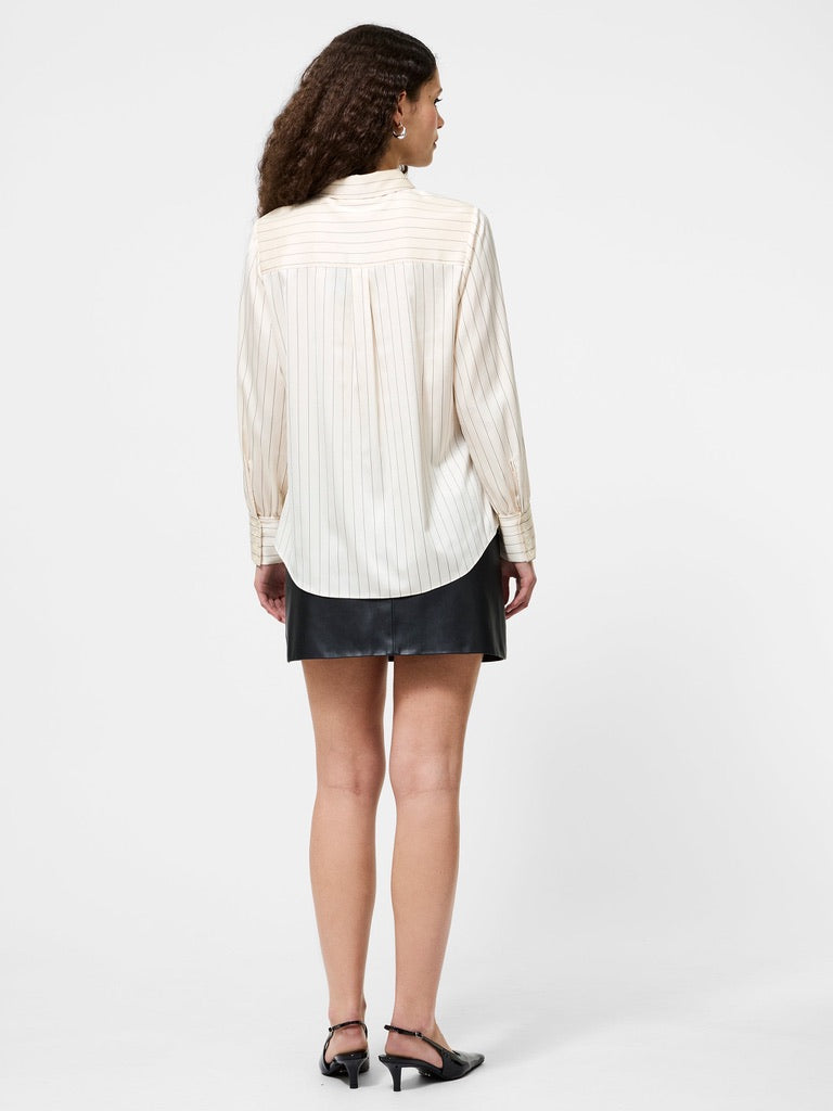 Satin Pinstripe Blouse