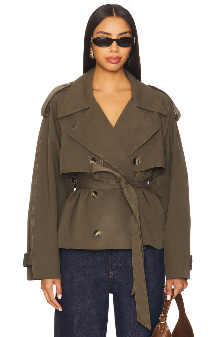 Eleanor Cropped Trench Coat