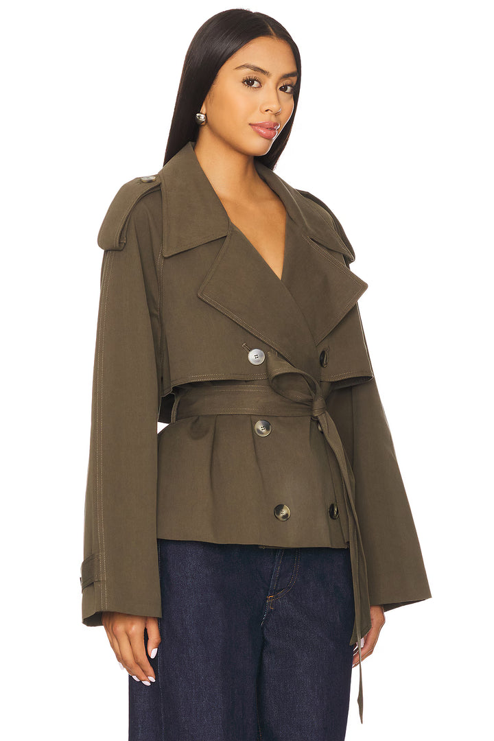 Eleanor Cropped Trench Coat