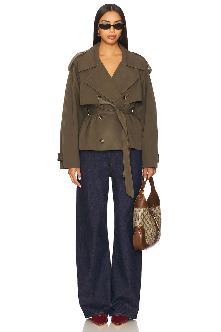 Eleanor Cropped Trench Coat