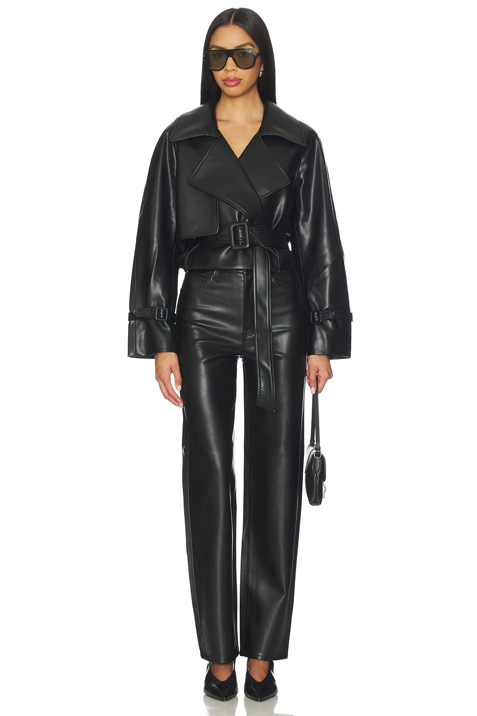 Charlie Vegan Leather Crop Jacket