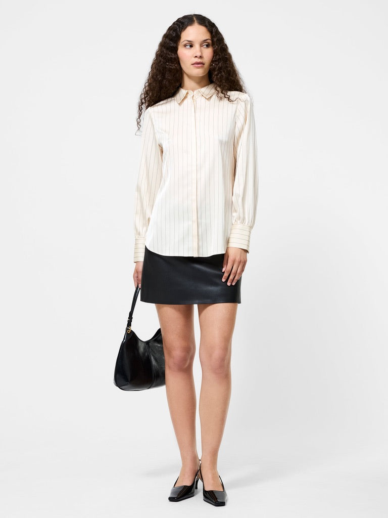 Satin Pinstripe Blouse