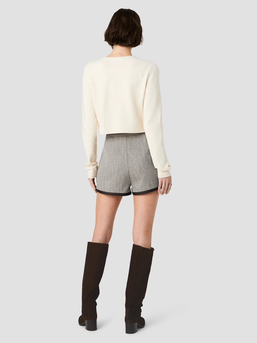 Speckled Herringbone Short