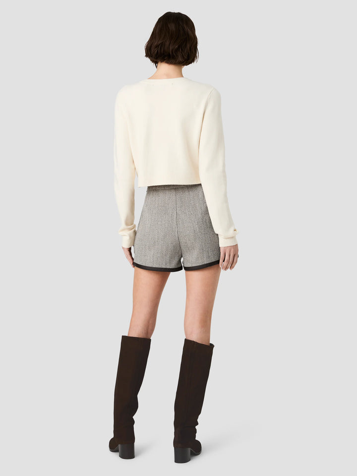 Speckled Herringbone Short
