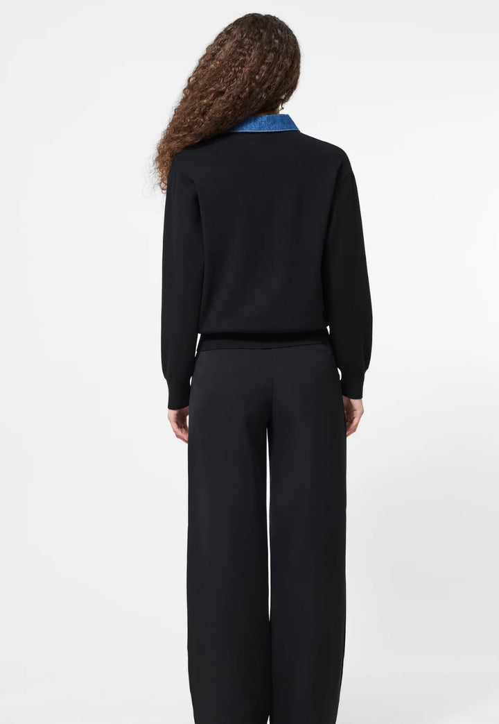 Denim Collared Sweater