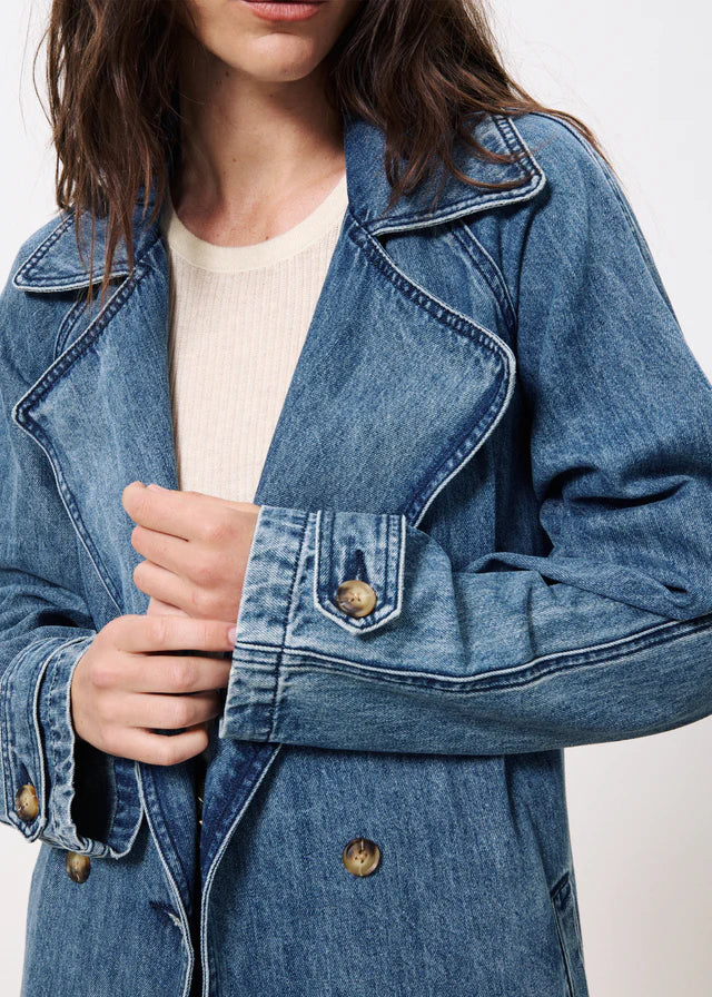 Mable Denim Trench Coat