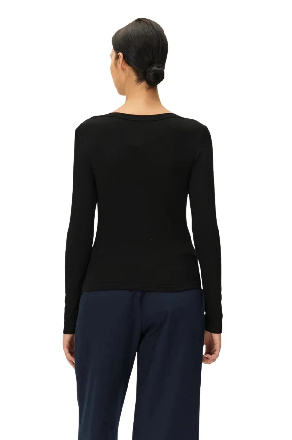 Arlette Long Sleeve Boat Neck Top