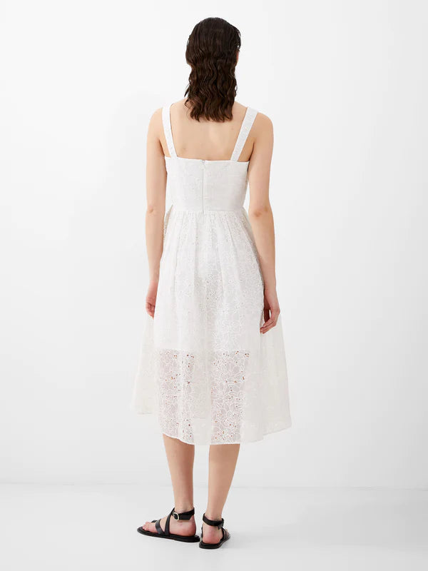 Evelyn Embroidered Lace Strappy Dress