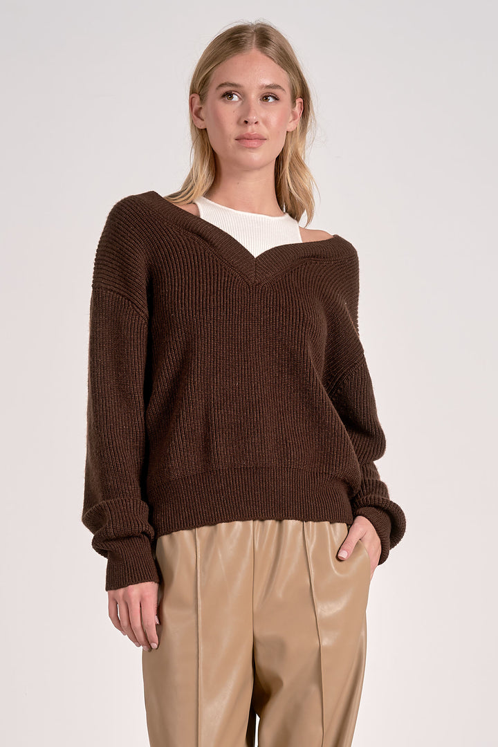Elle Double Layer Sweater
