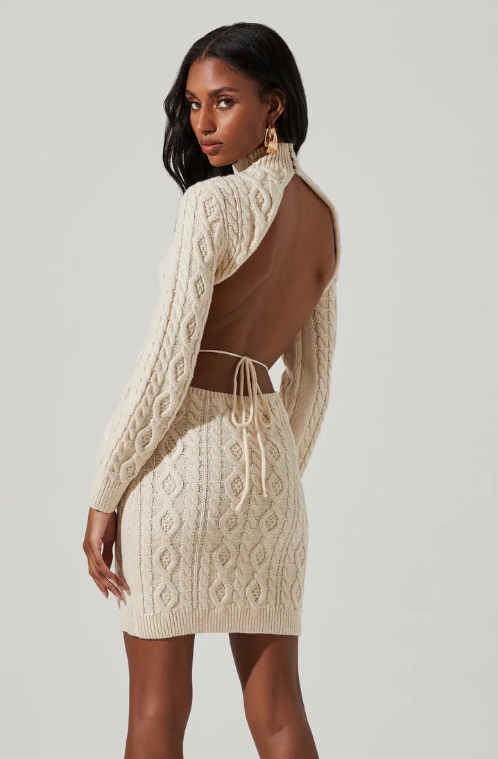 Mimi Cable Knit Sweater Dress